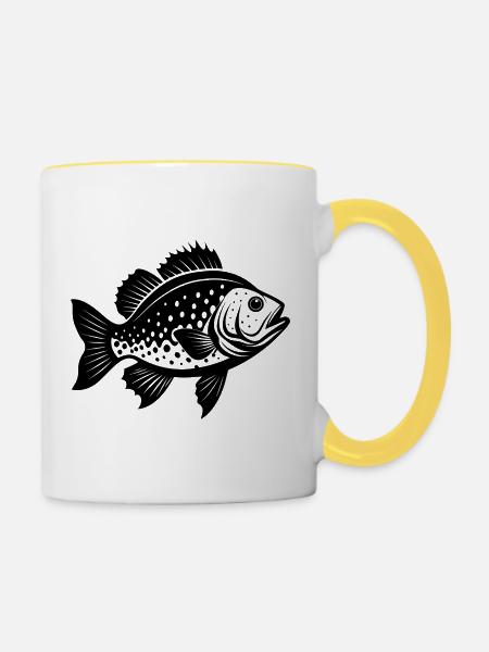 Crappie - Tasse zweifarbig - Weiß/Gelb