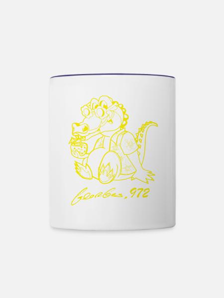 Georges Basic Gelb - Tasse zweifarbig - Weiß/Kobaltblau