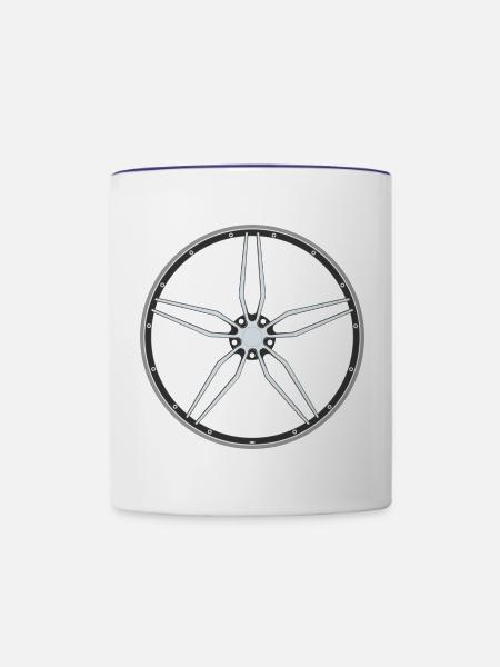 Felge 2 - Tasse zweifarbig - Weiß/Kobaltblau
