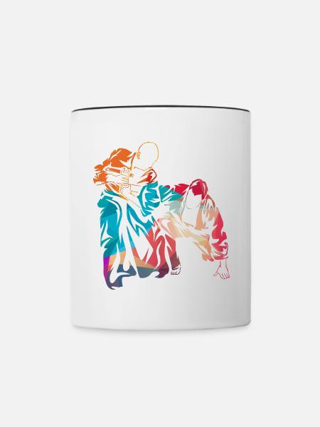 Dynamische Aikido Selbstverteidigung - Tasse zweifarbig - Weiß/Schwarz