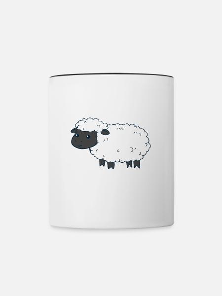 Cute Sheep - Tasse zweifarbig - Weiß/Schwarz