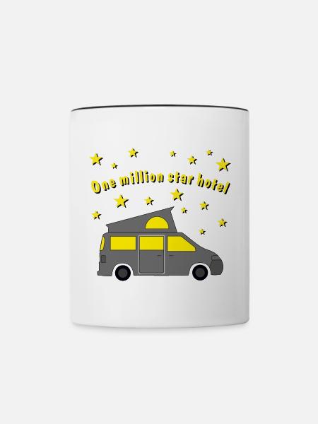 one million star hotel - Tasse zweifarbig - Weiß/Schwarz