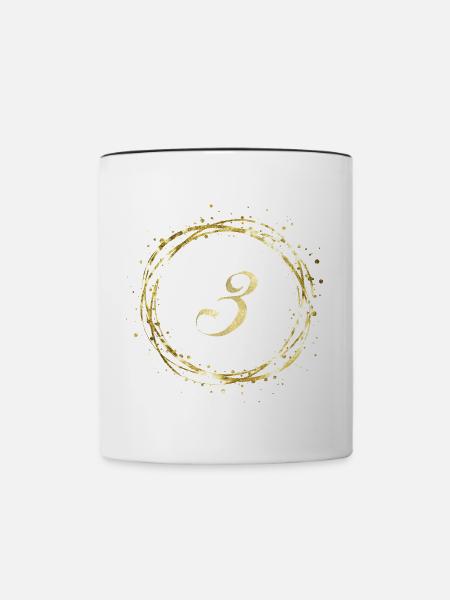 3 - Tasse zweifarbig - Weiß/Schwarz