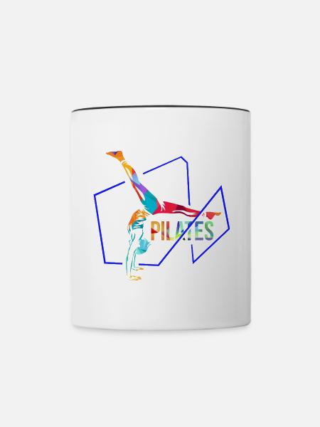 Sanfte Pilates Trainingseinheit - Tasse zweifarbig - Weiß/Schwarz