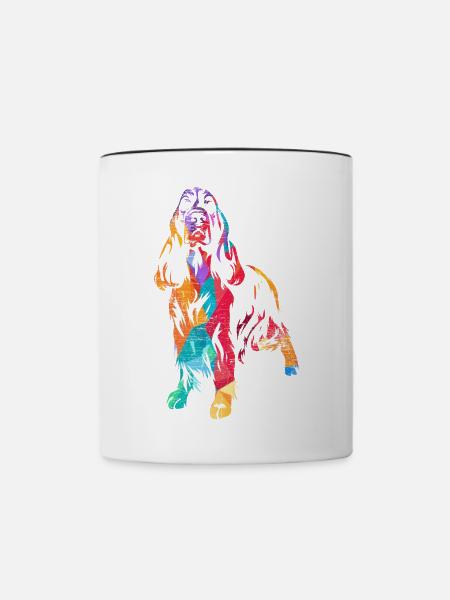Wachsamer Springer Spaniel Stöberjagd - Tasse zweifarbig - Weiß/Schwarz