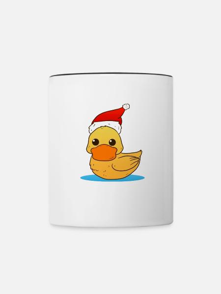 Christmas Duck - Tasse zweifarbig - Weiß/Schwarz