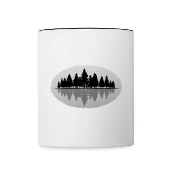 Forêt forêt - Mug contrasté - blanc/noir - Devant