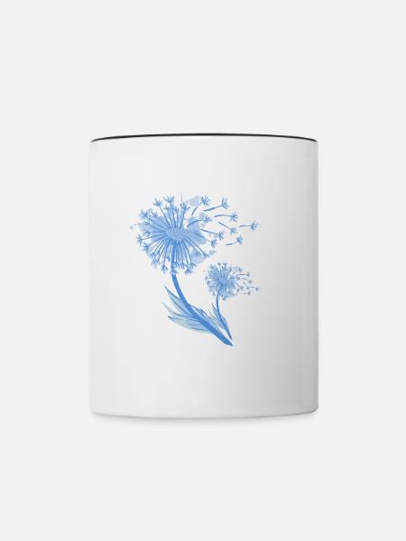 Pusteblume - Tasse zweifarbig - Weiß/Schwarz