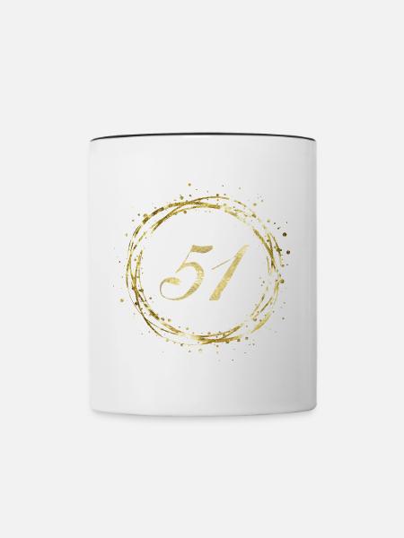 51 - Tasse zweifarbig - Weiß/Schwarz