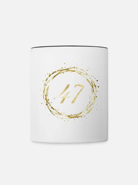 47 - Tasse zweifarbig - Weiß/Schwarz