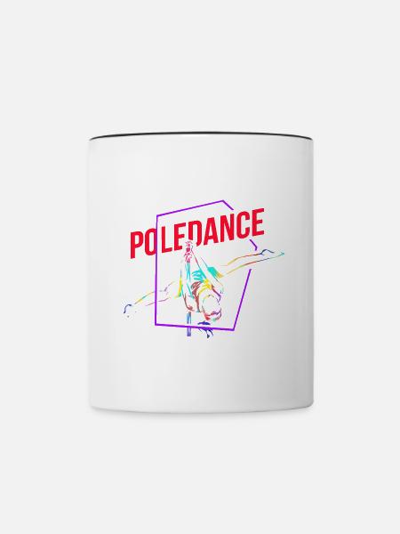 Feuriger Pole Dance Junggesellenabschied - Tasse zweifarbig - Weiß/Schwarz