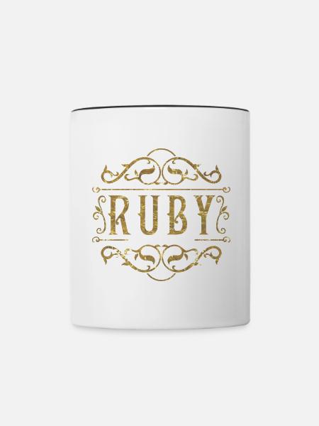 Ruby gold - Tasse zweifarbig - Weiß/Schwarz