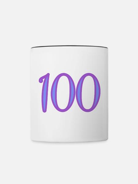 100 - Tasse zweifarbig - Weiß/Schwarz
