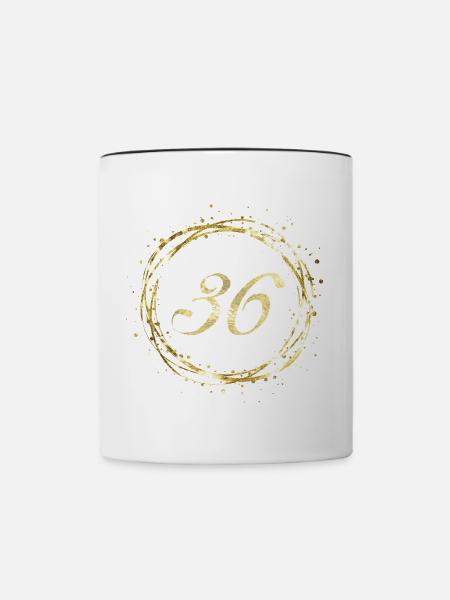 36 - Tasse zweifarbig - Weiß/Schwarz