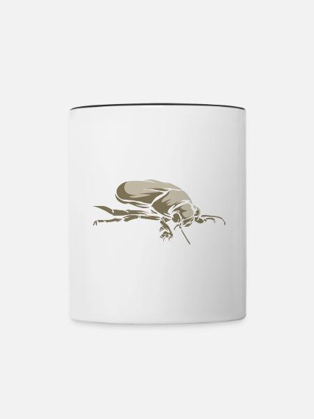 Funkelnder Tauchkäfer Insektenfreunde - Tasse zweifarbig - Weiß/Schwarz