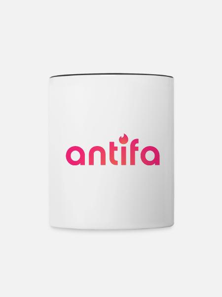 Antifa - It's a match! - Tasse zweifarbig - Weiß/Schwarz