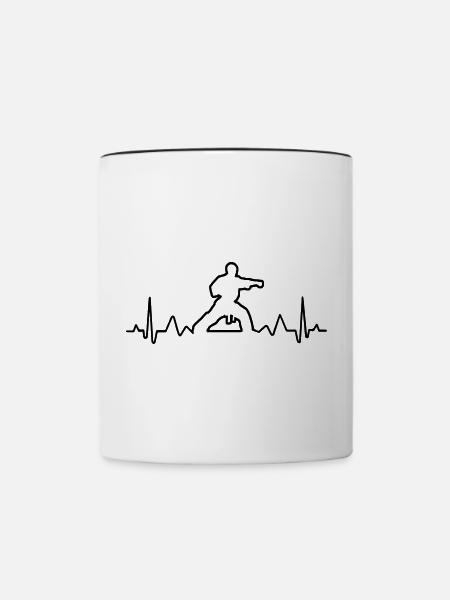 Electro Karaté - Tasse zweifarbig - Weiß/Schwarz
