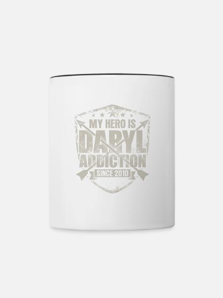 Mein Held ist Daryl - Tasse zweifarbig - Weiß/Schwarz