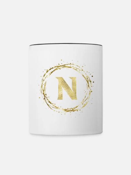 N - Tasse zweifarbig - Weiß/Schwarz