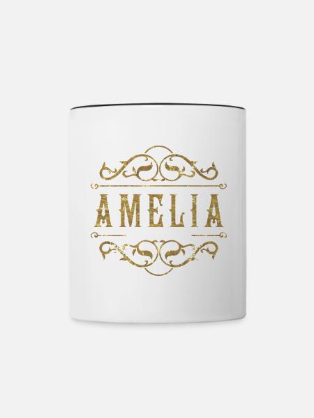 Amelia gold - Tasse zweifarbig - Weiß/Schwarz
