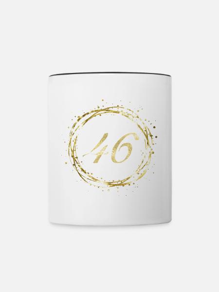 46 - Tasse zweifarbig - Weiß/Schwarz
