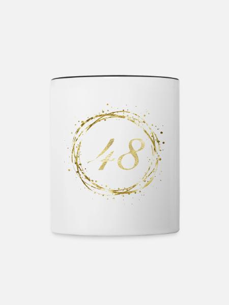 48 - Tasse zweifarbig - Weiß/Schwarz