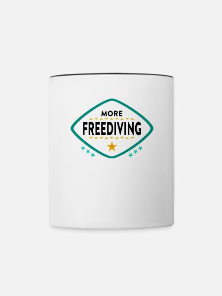 Freitauchen Tauchen - Tasse zweifarbig - Weiß/Schwarz