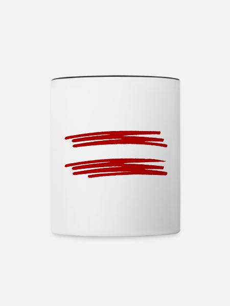 Austria Österreich Flag - Tasse zweifarbig - Weiß/Schwarz