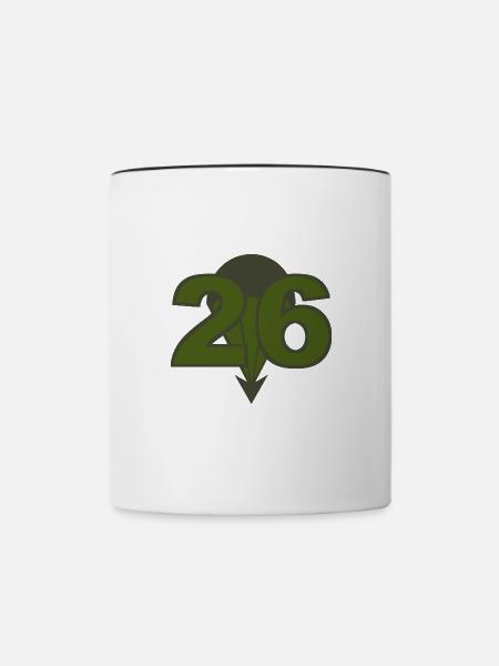 FschJgRgt 26 - Tasse zweifarbig - Weiß/Schwarz