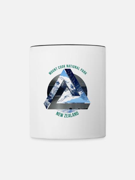 Eisiger Mount Cook Gipfelsturm - Tasse zweifarbig - Weiß/Schwarz