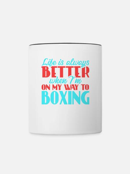 Boxing - Tasse zweifarbig - Weiß/Schwarz