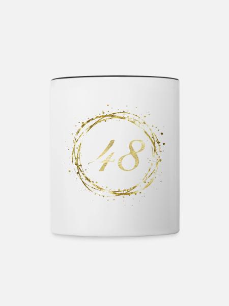 48 - Tasse zweifarbig - Weiß/Schwarz