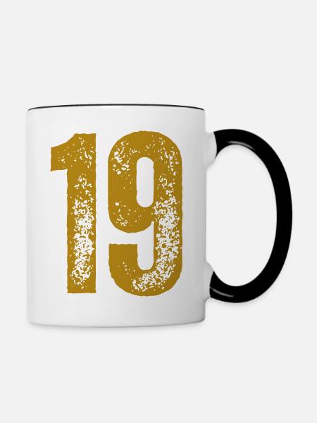19 - Tasse zweifarbig - Weiß/Schwarz