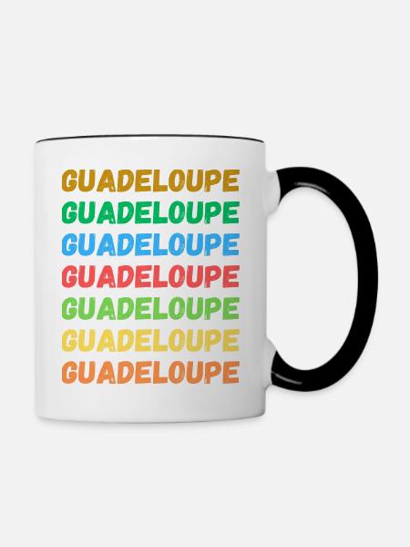 Guadeloupe in Farbe - Tasse zweifarbig - Weiß/Schwarz
