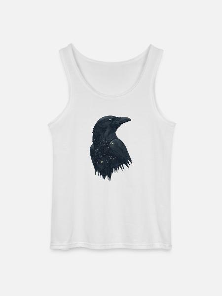 Raven - Gildan Men’s Tank Top - white