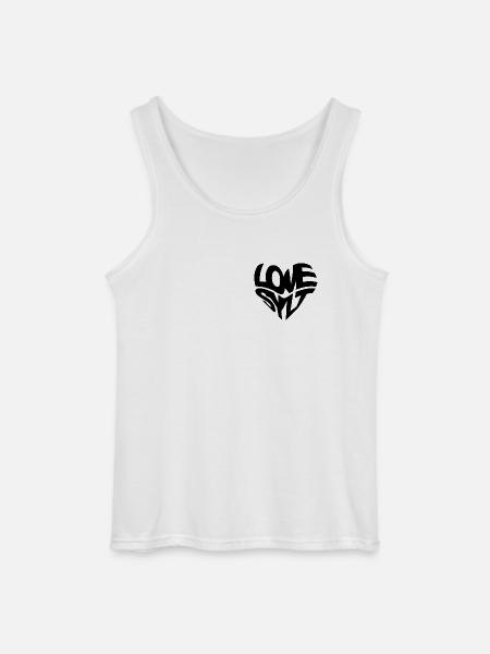 LOVE SYLT HERZ - Gildan Männer Tank Top - Weiß
