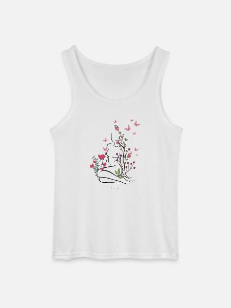 Skin-flowered - Gildan Men’s Tank Top - white