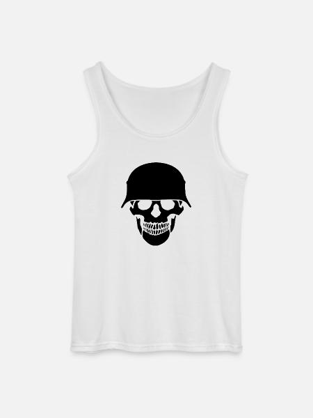 Schädelhelm / Schädelperlen - Gildan Männer Tank Top - Weiß