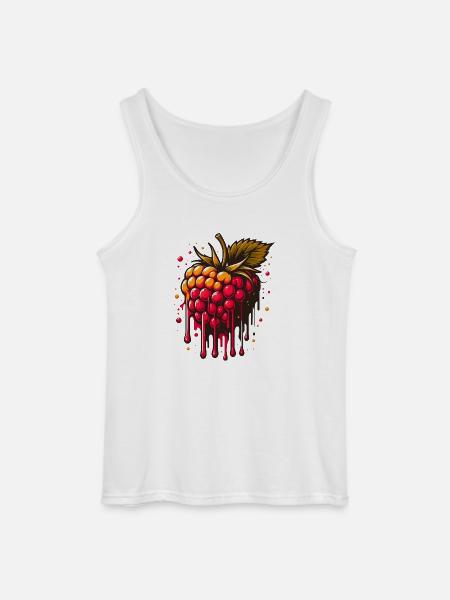 Two-tone dripping raspberry - Gildan Men’s Tank Top - white