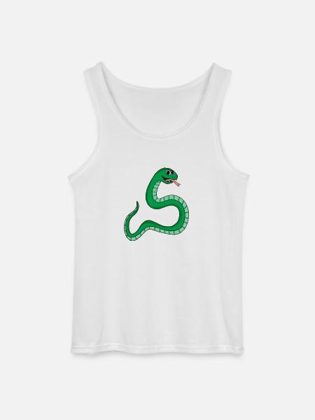 Schlange - Gildan Männer Tank Top - Weiß