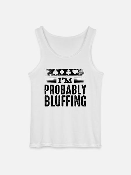 Poker - Gildan Men’s Tank Top - white
