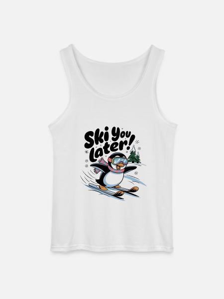 Ski You Later - Gildan Men’s Tank Top - white