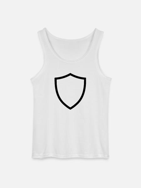 shield icon logo shape security - Gildan Men’s Tank Top - white