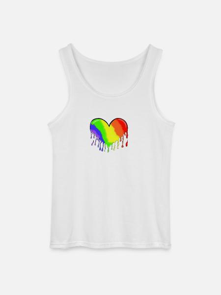 Heart - Gildan Men’s Tank Top - white