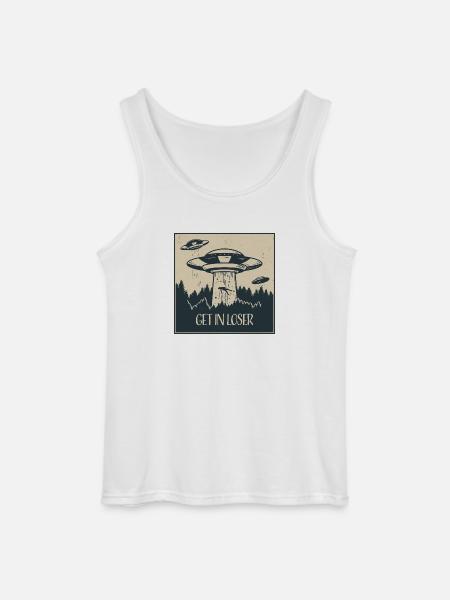 Extraterrestrial UFO Funny Space Gift - Gildan Men’s Tank Top - white