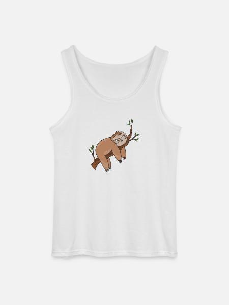 Faultier - Gildan Männer Tank Top - Weiß
