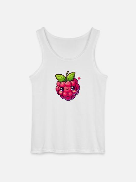 Raspberry - Heart - Gildan Men’s Tank Top - white