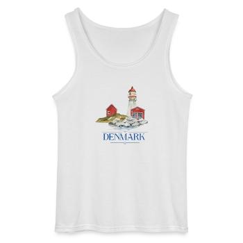 Dänemark Leuchtturm tiny Haus am Meer - Gildan Männer Tank Top - Weiß - Vorne - AI Model Male 185 dark (185cm)