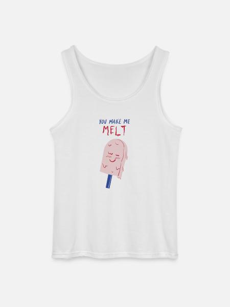 you make me melt icecream - Gildan Men’s Tank Top - white