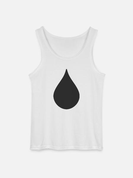 Drop Shape Logo Symbol - Gildan Men’s Tank Top - white